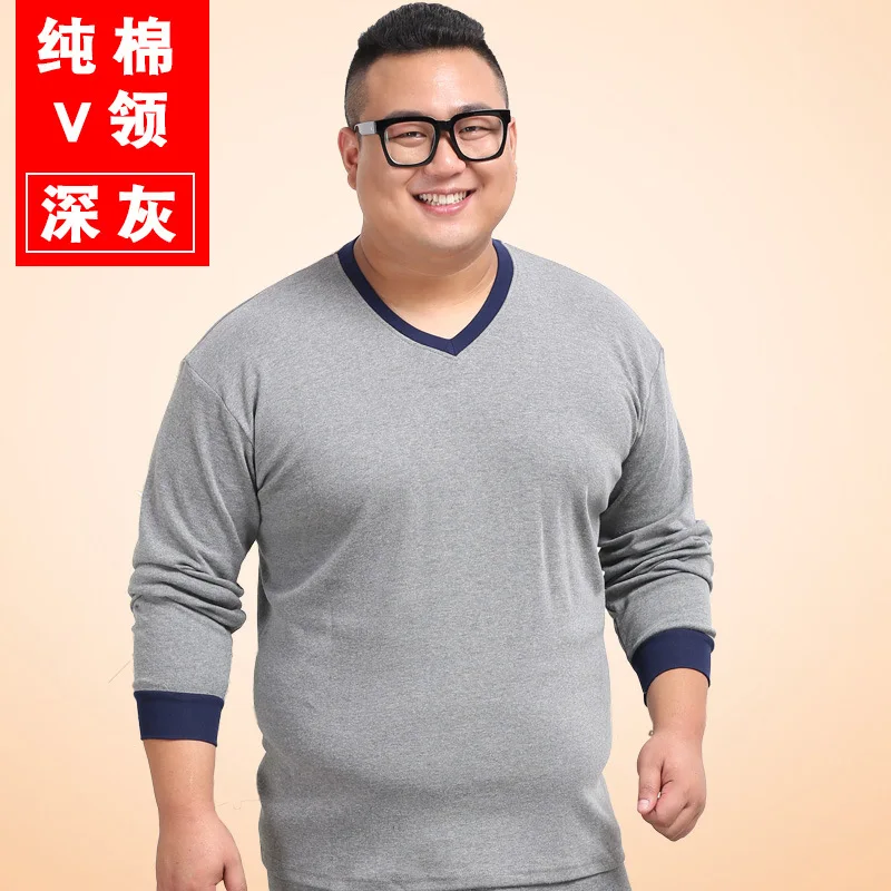 3XL-7XL большой размер мужское термобелье хлопок плюс бархат толстое термобелье зимняя мужская теплая одежда термобелье кальсоны - Цвет: 04