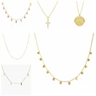 Ожерелье женское из серебра 925 пробы с блестками