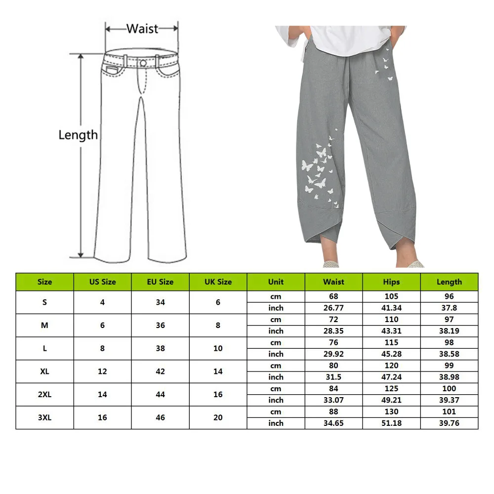 

Women Casual Harem Pants Summer Elastic Waist Wide Leg Pant Vintage Floral Printed Trousers Female Loose Pantalon Plus Size 2021