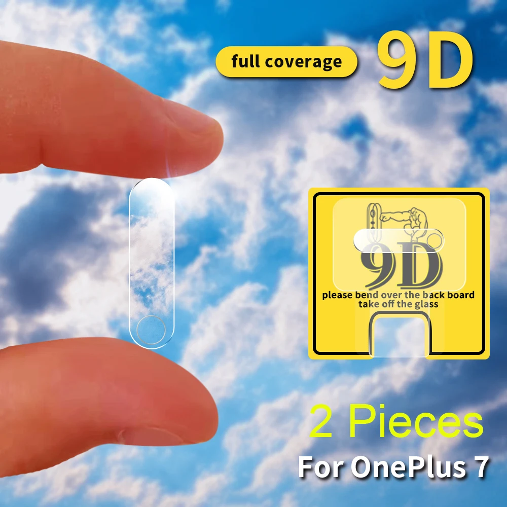 2 шт. для Oneplus 7 7T Pro 9D пленка объектива камеры One Plus Полное покрытие задняя защита