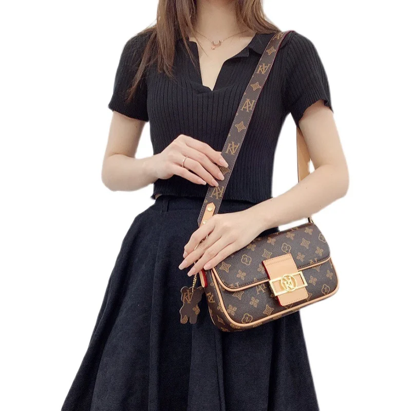 

Real Cowhide 2021 New Female Fashion One-shoulder Messenger Small Square Bag Famous Luxury Designer Purses and Handbags Cc Gg
