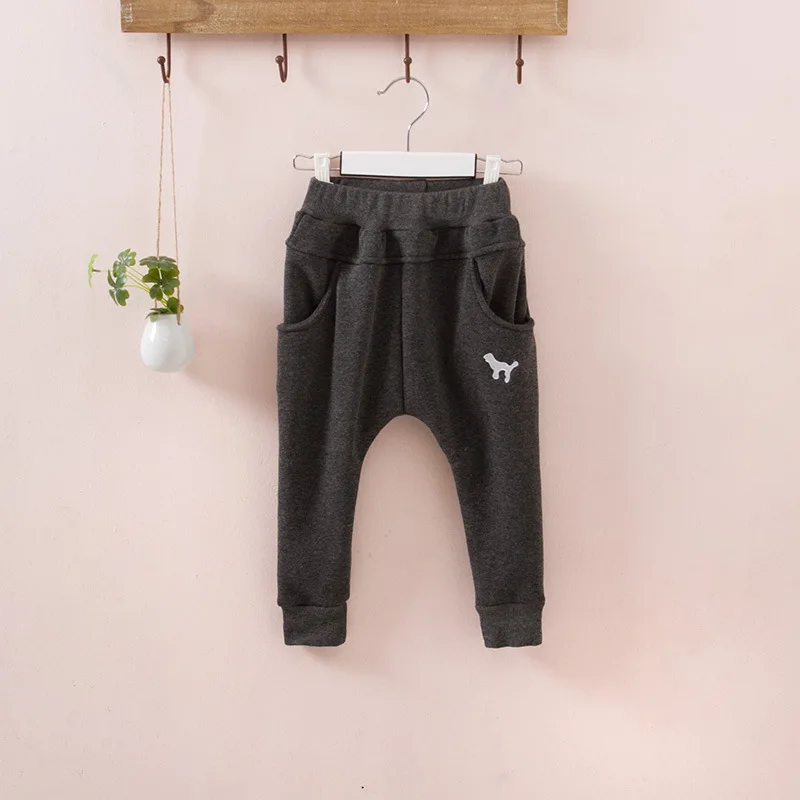 Дети Осень весна флис штаны шаровары для мальчиков и девочек повседневные