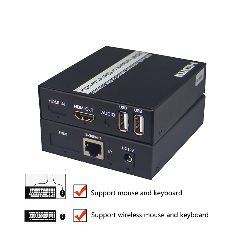 Удлинитель HDMI usb kvm по IP/TCP UTP/STP CAT5e/6 Rj45 Сетевой удлинитель для мыши и клавиатуры
