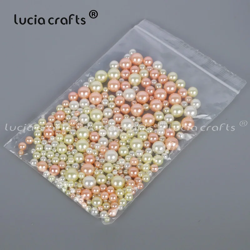 Lucia Crafts 50 г круглые жемчужные бусины разных размеров без отверстий для женщин