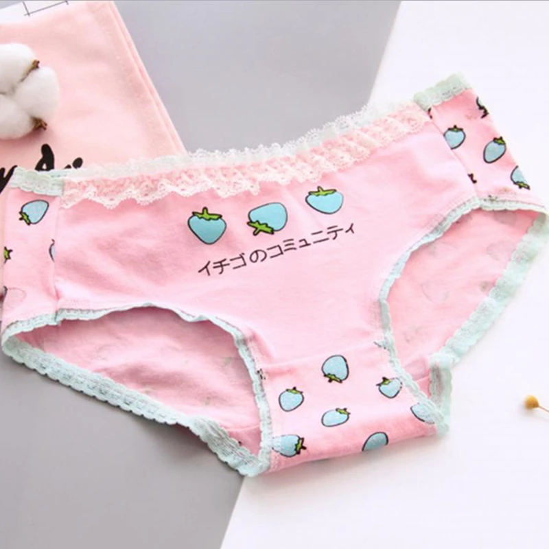 Фото Женские сексуальные милые Kawaii японское клубничное нижнее белье пастельные Женские сексуальные милые Kawaii японское клубничное нижнее белье пастельные
