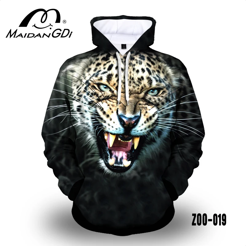 

Maidangdi мужские животных зимняя худи средства ухода за кожей для использования вне помещения, пуловер, модный 3D цифровая печать Лев Мужской св...