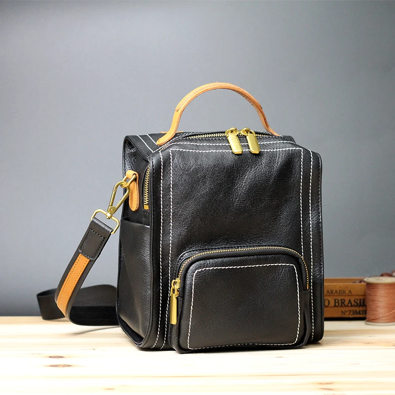 Оригинальный кожаный рюкзак XHTY маленькая сумка через плечо многофункциональная