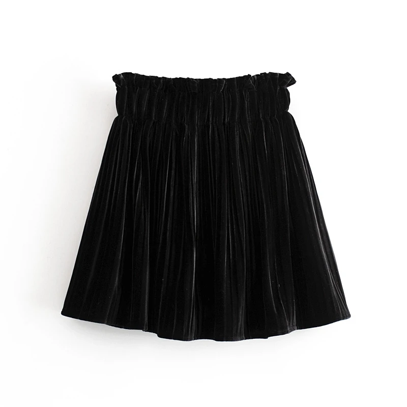 Женская винтажная плиссированная мини-юбка QUN577 повседневная облегающая юбка