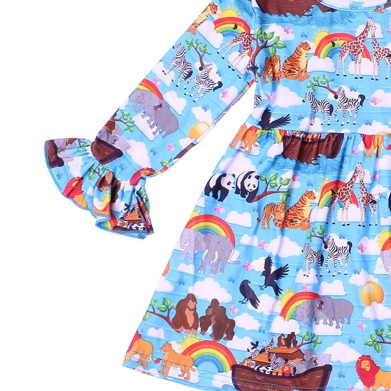 Осенне-зимняя одежда для детей с милым животным принтом Зоопарк классическое