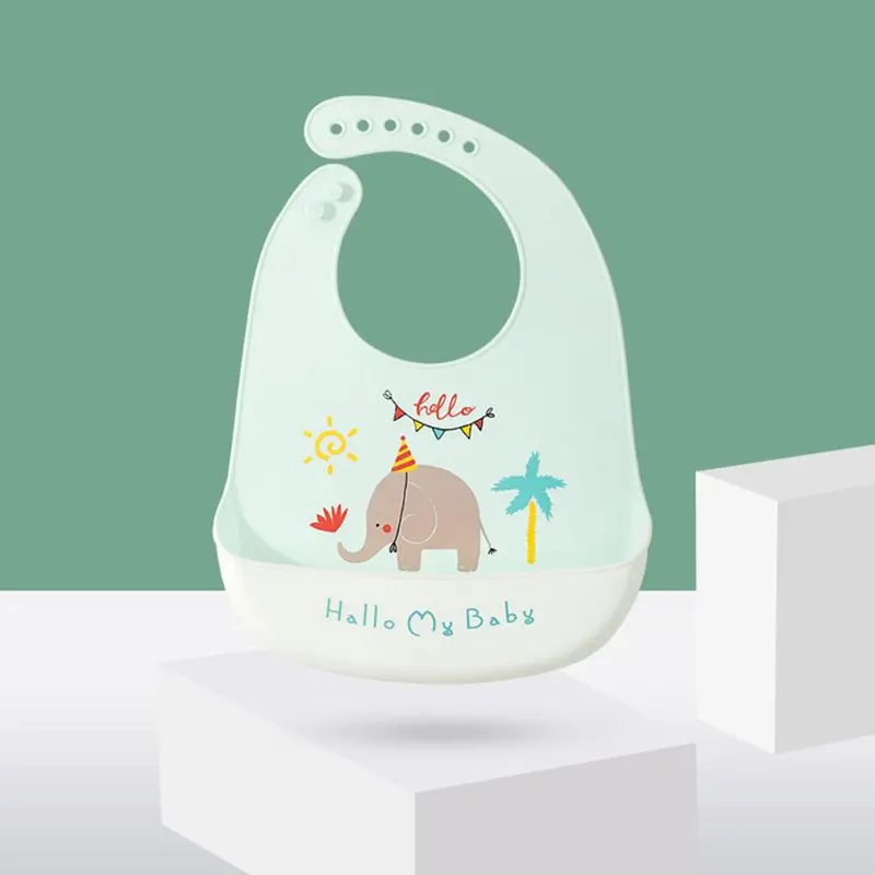 Детские Мультяшные водонепроницаемые нагрудники из пищевого силикона для