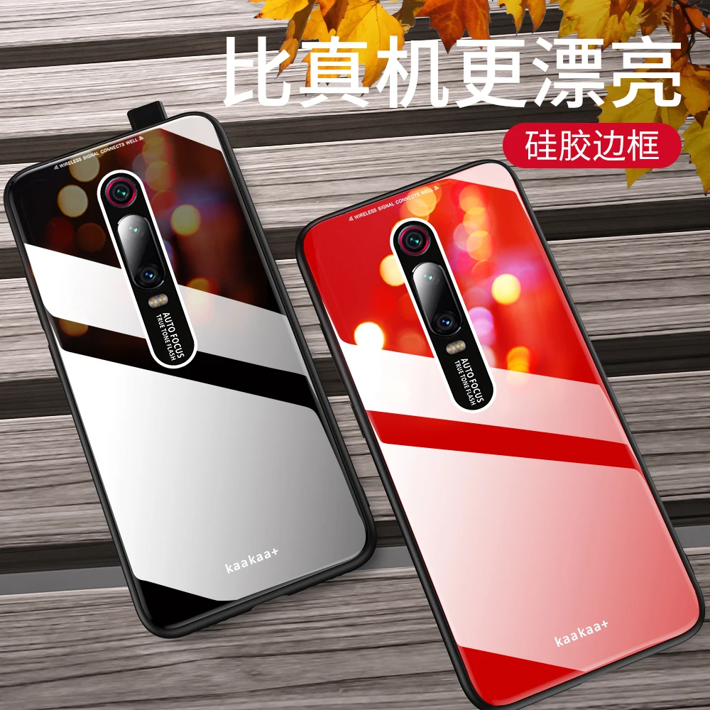 Luxury Acrylic Hard Phone Case For Xiaomi Mi 9T Pro Soft Protective TPU Edge Back Cover 9TPro 6.39 inch |