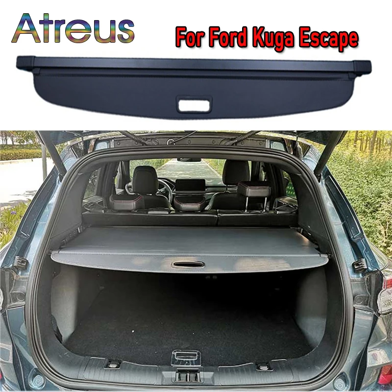 Trunk Parcel Shelf Cover for Ford Kuga Escape 2020 2021 2013-2016 2017 2018 Retractable Rear Racks Spacer Curtain Accessories