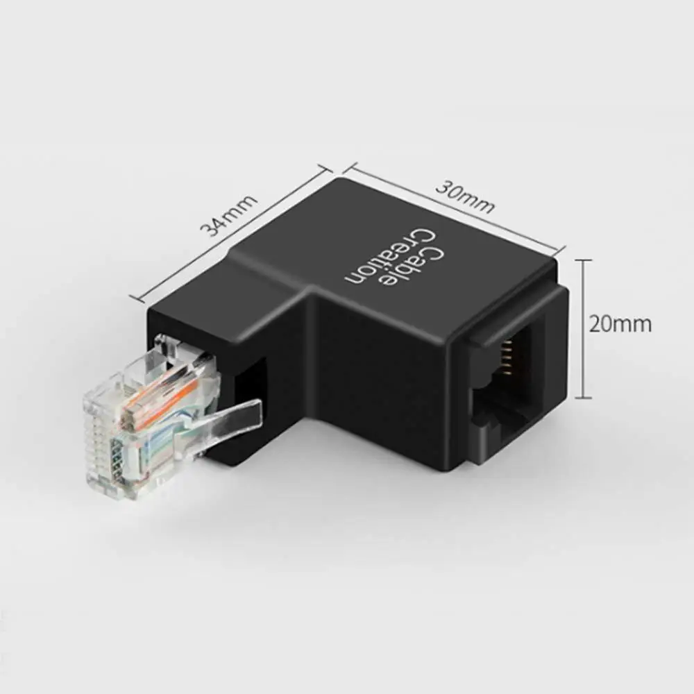 Ethernet адаптер 90 градусов и 270 RJ45/8P8C мама к папа Cat5e/Cat6 Up Угол | Компьютеры офис