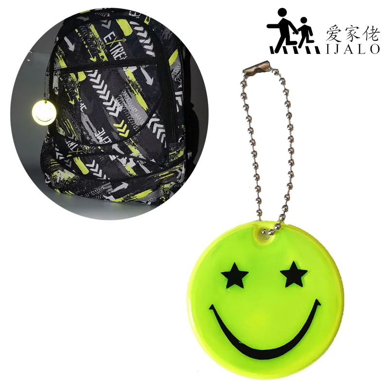 Светоотражающий брелок в виде смайлика кольцо для ключей со смайликом 5 см |