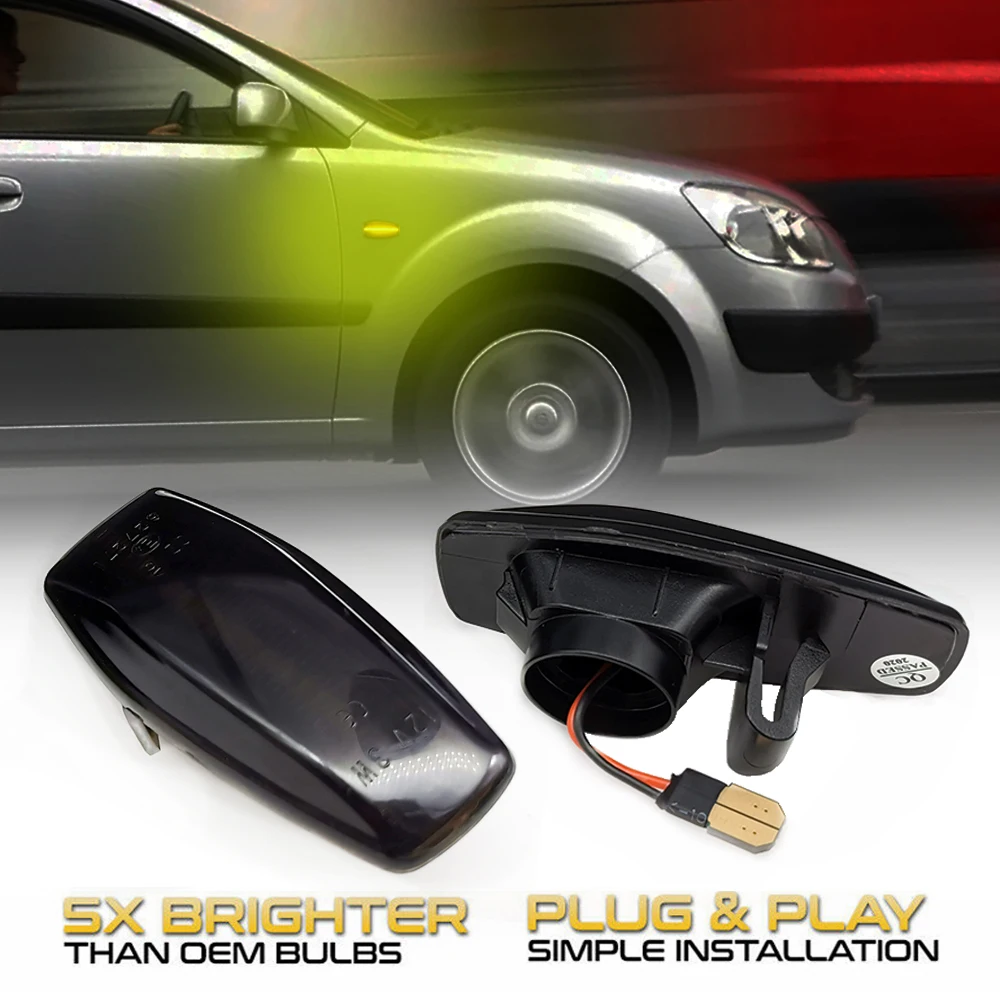 2 шт. светодиодные динамические габаритные огни повторитель поворота для KIA Ggand