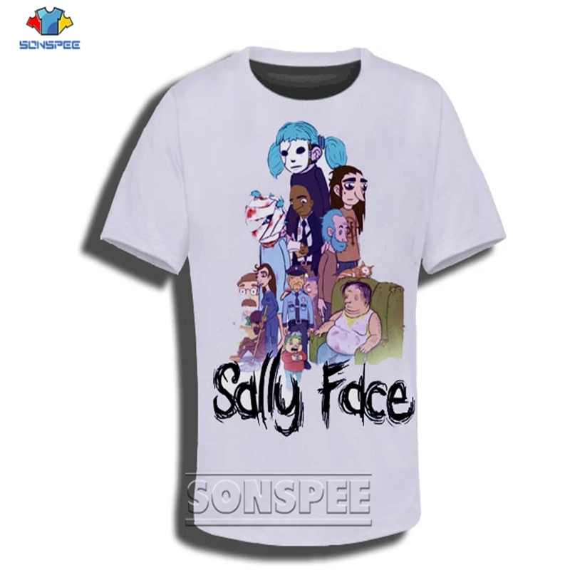 05 Футболка с 3d принтом аниме уличная одежда sally хип хоп Рок лицо для мужчин и женщин игра модная футболка Harajuku Детские рубашки homme футболка A115 - Цвет: 05