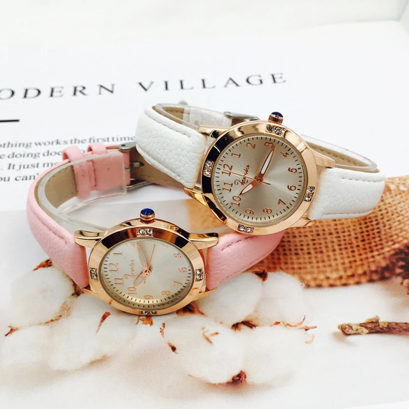 

UTHAI CQ22 Kids Children Quartz Watch for Girls watches clocks girls wristwatch leather clock child girl rose gold