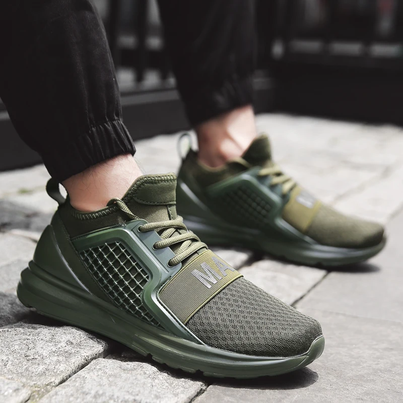 

Men Casual Shoes Sneakers Fashion Light Breathable For Men's 2020 Leisure Solid White Knitting Male Mens Causal