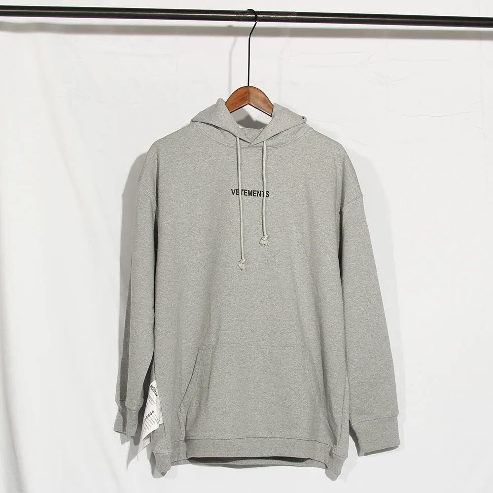

2020 New Top Quailty Vetements Hooded Sweatshirt Men Women Couples 100% Cotton Hoodies High Street Oversize Vetements Hoodie