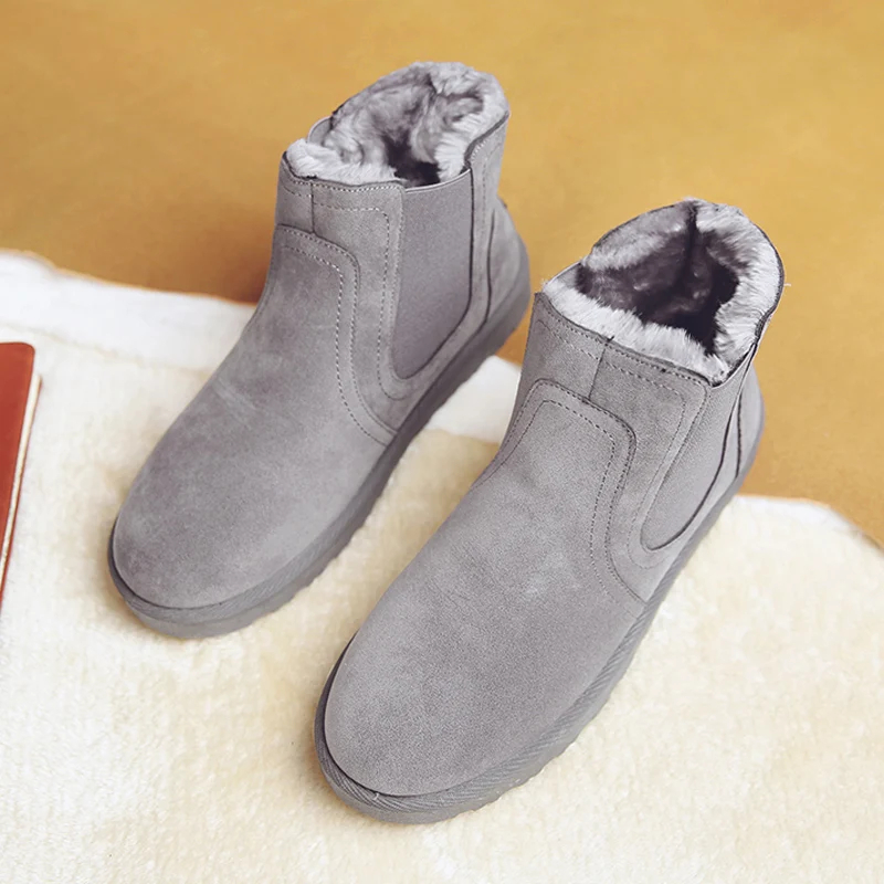 2019 Новое поступление зимние ботинки теплые женские ботильоны с плюшевой