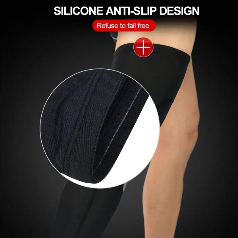 

Sports Basketball Leg Sleeve Sports Safety Silicone Professional Long Knee Support Brace Pad Protector Legwarmers