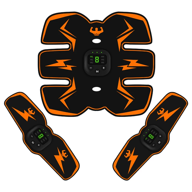 orange EMS Muscle Stimulator Smart Muscle Trainer AB Abdominal Muscle Stimalator Electric Weight Loss Body Slimming Device - Цвет: orange