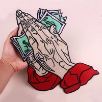 fine go begging usd funny money patches diy fly dollars patch iron on patches cartoon embroidered stickers for clothes patches