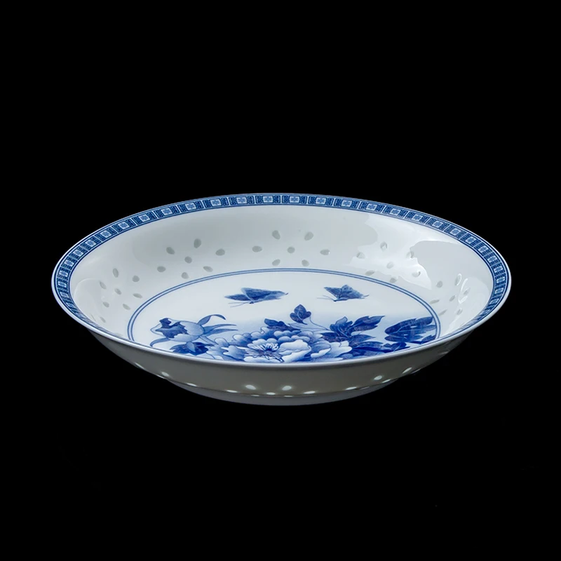 Керамическая Сине белая фарфоровая посуда Jingdezhen домашняя миска для супа и риса