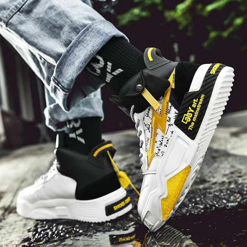 

Men's sports shoes breathable non-slip lightweight air mesh lace wear-resistant shoes Tenis Masculino vulcanized casual shoes