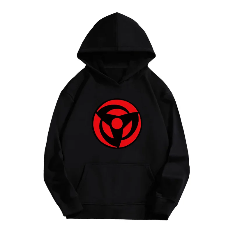 Какаси Cos из аниме Наруто Повседневный свитер с капюшоном и периферийным принтом