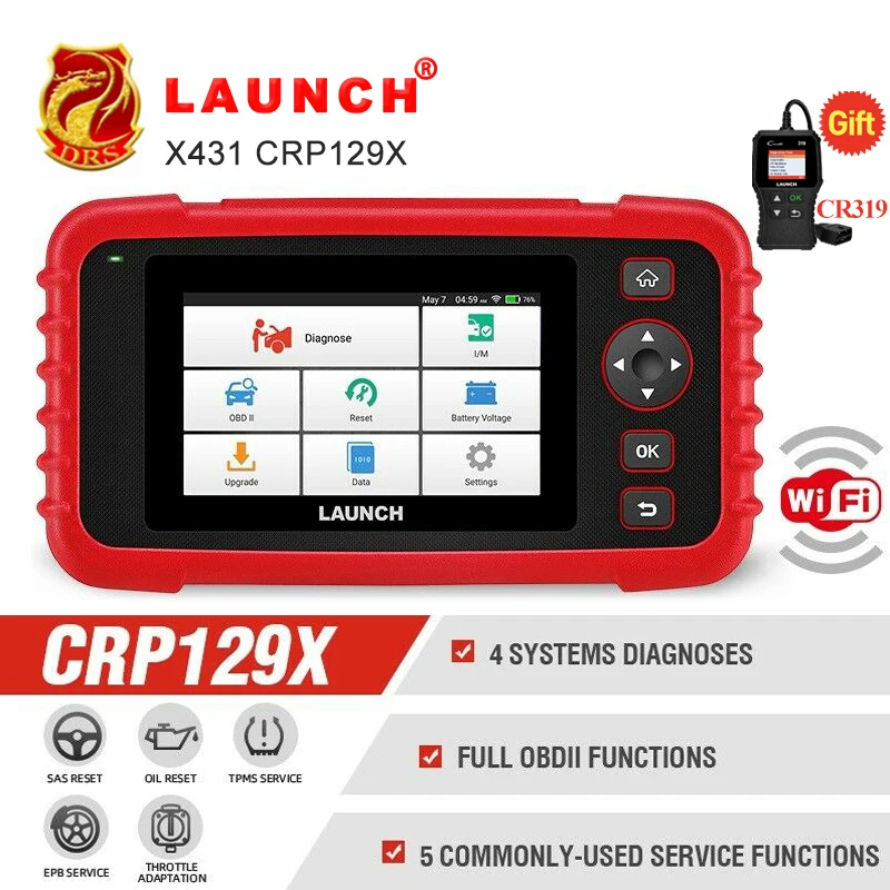 Launch DIY читальный инструмент кодов CReader 6001 полные OBDII OBD2 функции чтение и очищение DTCs функции равны AL619