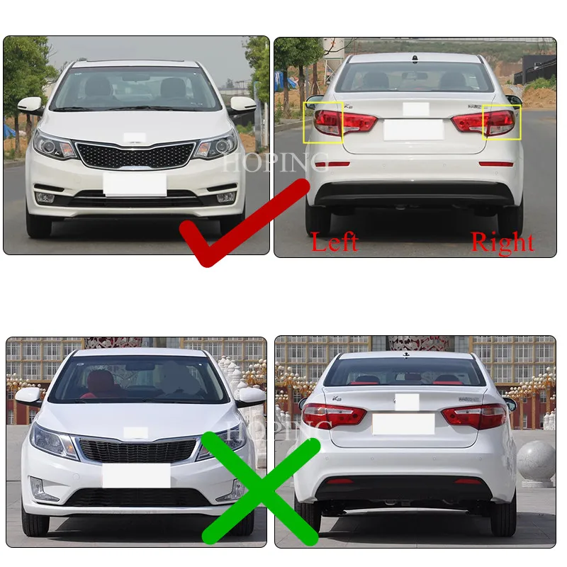 

Hoping Left Right Outer Tail Light Tail Lamp For KIA K2 RIO 2015 2016 Rear Brake Light Tailight Taillamp