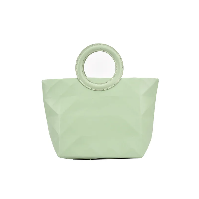 

Lingge Handbag 2021 High-quality Leather New Large-capacity Shopping Bag Korean Style One-shoulder Messenger Tote Bag