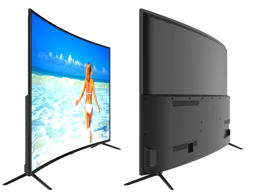 4K светодиодный wifi ТВ 55 65 ''дюймовый изогнутый телевизор | Электроника