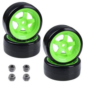 4 шт. жесткие пластиковые RC 110 Дрифт автомобильные шины и диски 12 мм шестигранные для Tamiya Sakura HPI HSP Redcat RC хобби модели