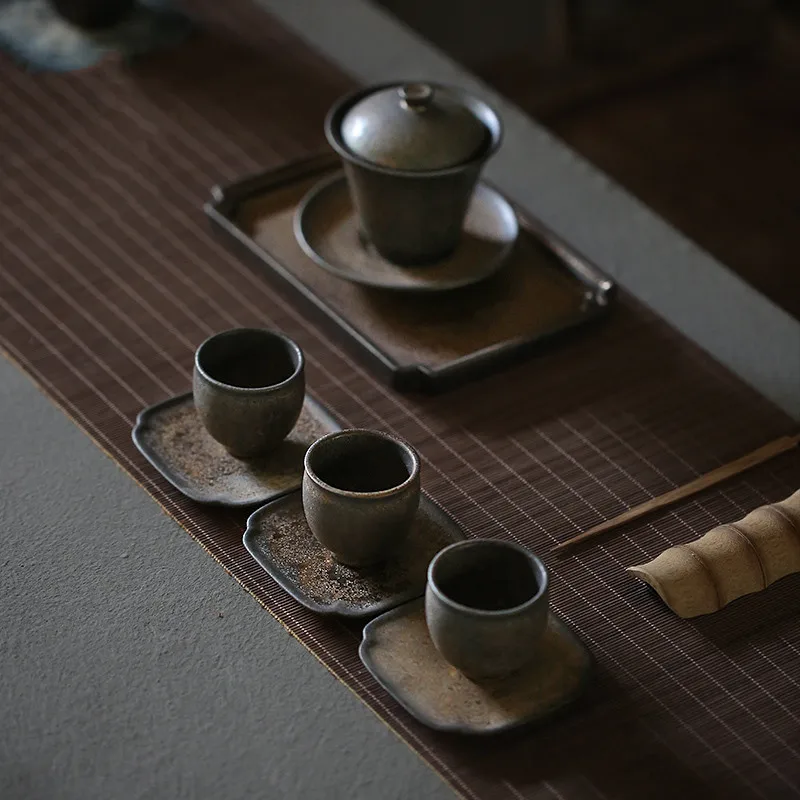 

Zen Vintage Japanese Ceramic Teacup Retro Porcelain Office Tea Cup Chinese Kung Fu Handmade Coffee Milk Mug Water Cup Drinkware