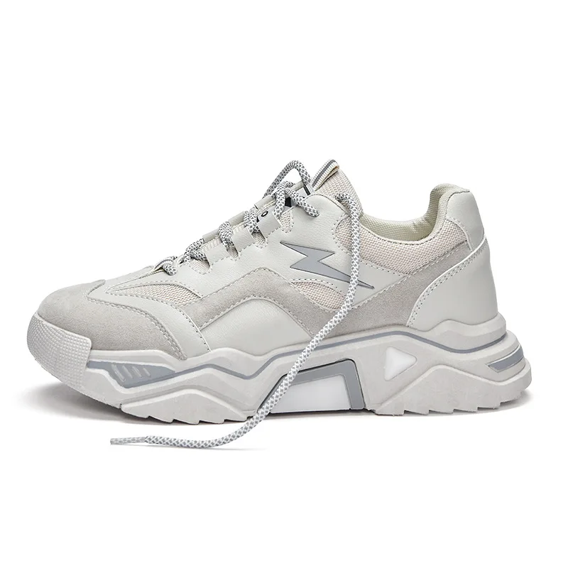 

New All-match Breathable Korean Fashion Trend Casual Shoes Men Lace-Up Trend Retro Sneakers Student Shoes Luminous Shoes Men