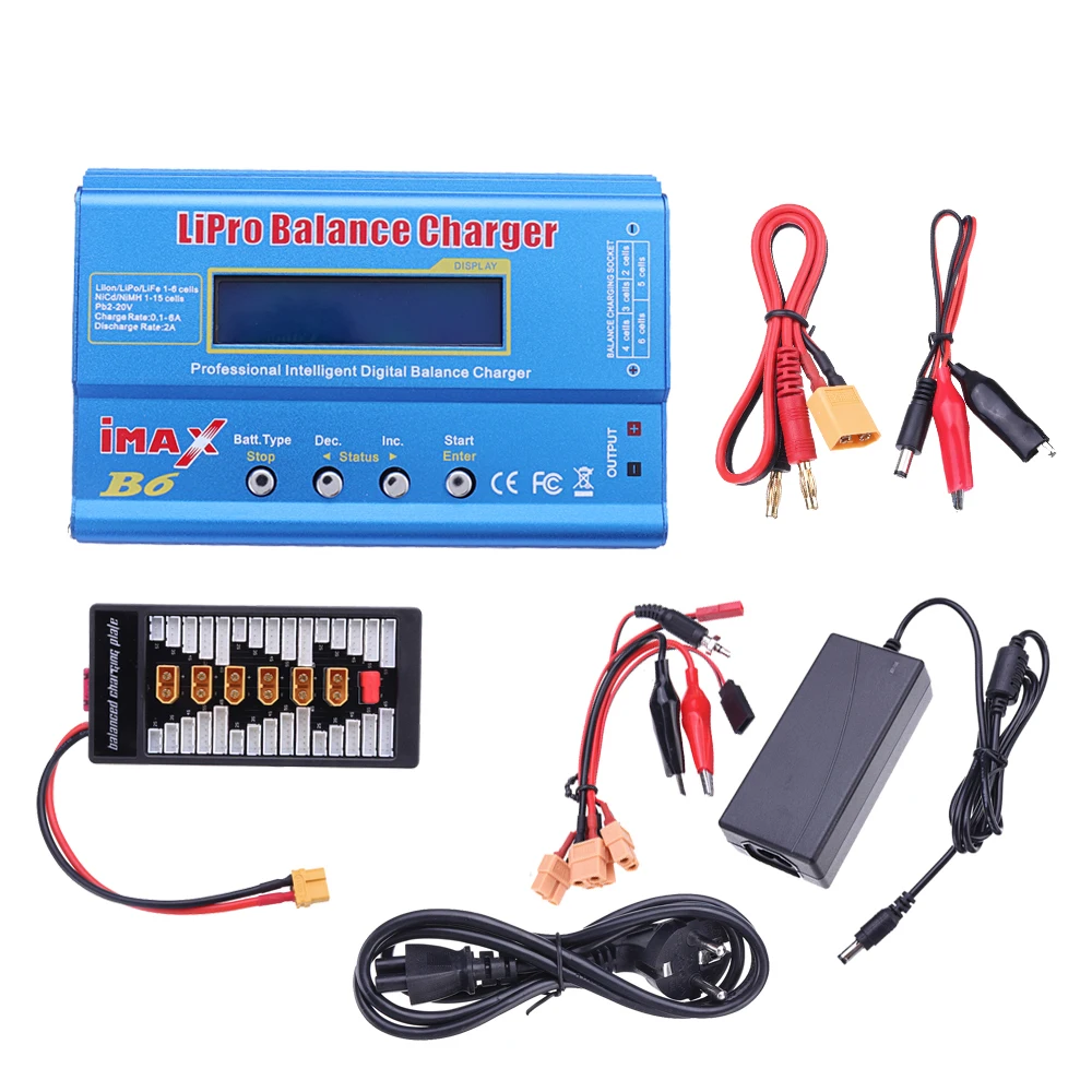 

IMAX B6 50W 5A Battery Balance Charger with 12V 5A Power Supply XT60 Parallel Board for RC Drone Helicopter Airplane DIY Parts