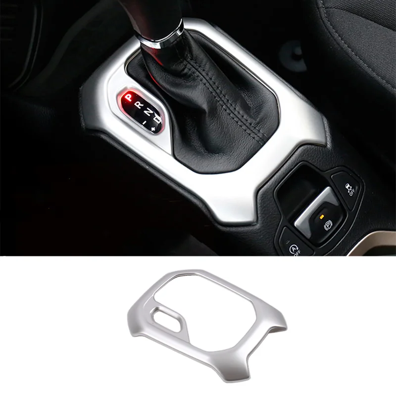 

For Jeep Renegade BU 2015 2016 2017 Car ABS Matte Gear Shift Knobs Cover Trim Manual Transmission Interior Moulding Accessories