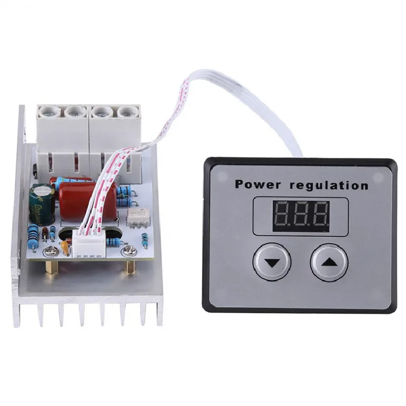 AC 220V 10000W SCR цифровой Управление электронный Напряжение регулятор Скорость диммер