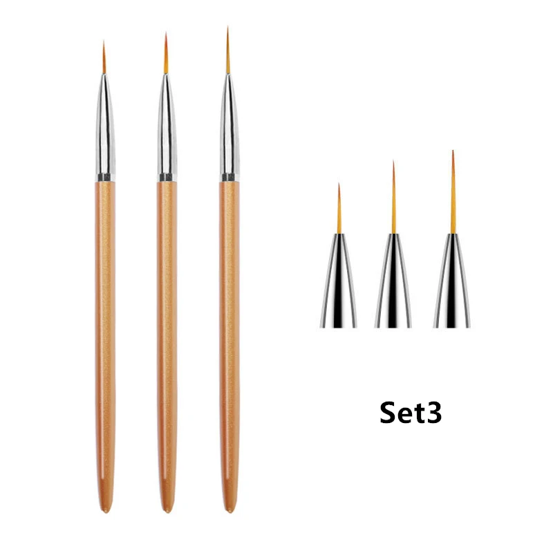 3 шт./компл. кисть для дизайна ногтей с блестками красочная ручка рисования Сделай