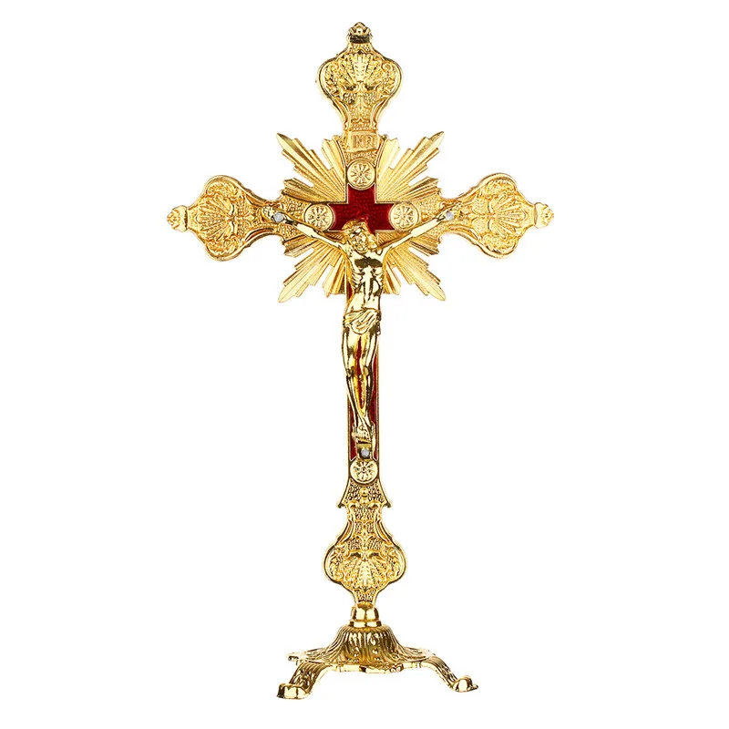 Статуэтки для церкви распятие Иисус Христос на подставке крестовое настенное