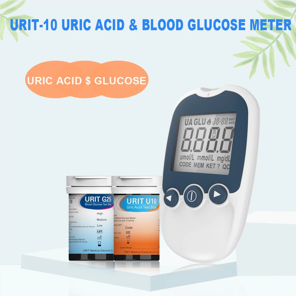 Глюкометр Yonker медицинский 2 в 1 прибор для измерения мочевой кислоты и глюкозы