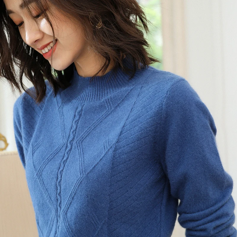 Горячая Распродажа 100% кашемировые вязаные свитера женские Oneck мягкий полувер и
