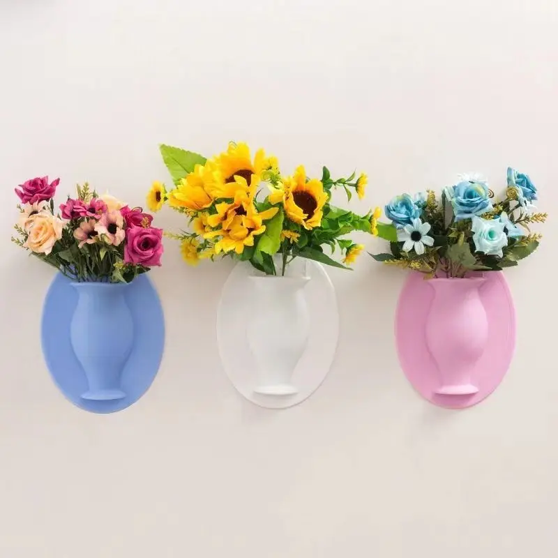 

Creative Small Vase Silicone Green Radish Goldfish Vase Hydroponic Plant Living Room Room Decoration Ornaments Vase Stickers