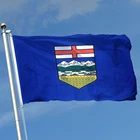 Баннер, флаг Альберты, Канады, x 90 см, баннер, 3x5 футов, 100D полиэстер, латунные кольца