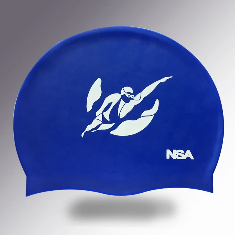 

Elastic Silicon Rubber Waterproof Protect Ears Long Hair Sports Swim Pool Hat Free Size Swimming Cap For Men Women Beach Hats