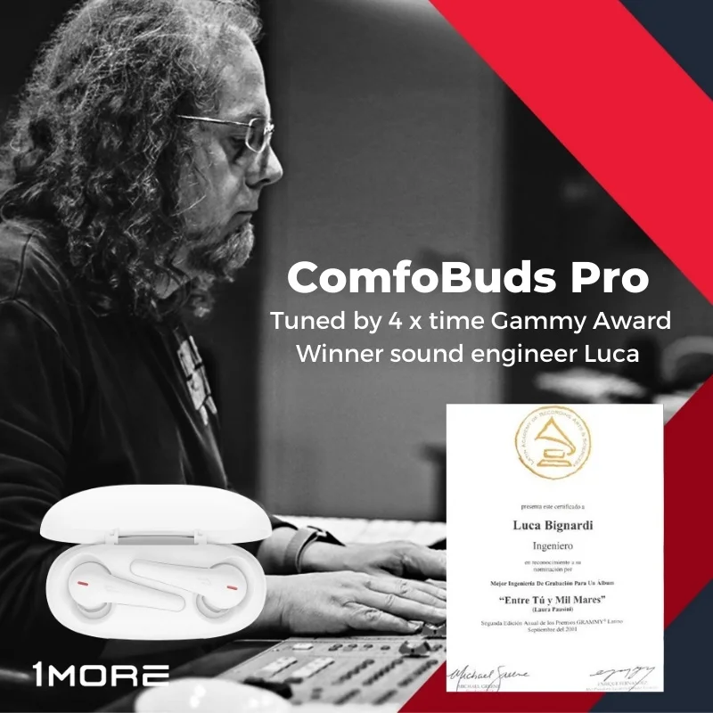 1MORE Comfobuds Pro ES901 ANC Шум Шумоподавления Bluetooth 5 0 наушники вкладыши TWS с Беспроводной