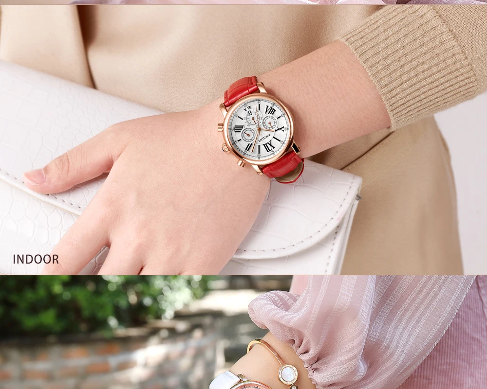 MEGIR Fashion Women Watches Top Brand Luxury Ladies Quartz Watch Chronograph 24 hours Date Clock Relogio Feminino Sport Watch