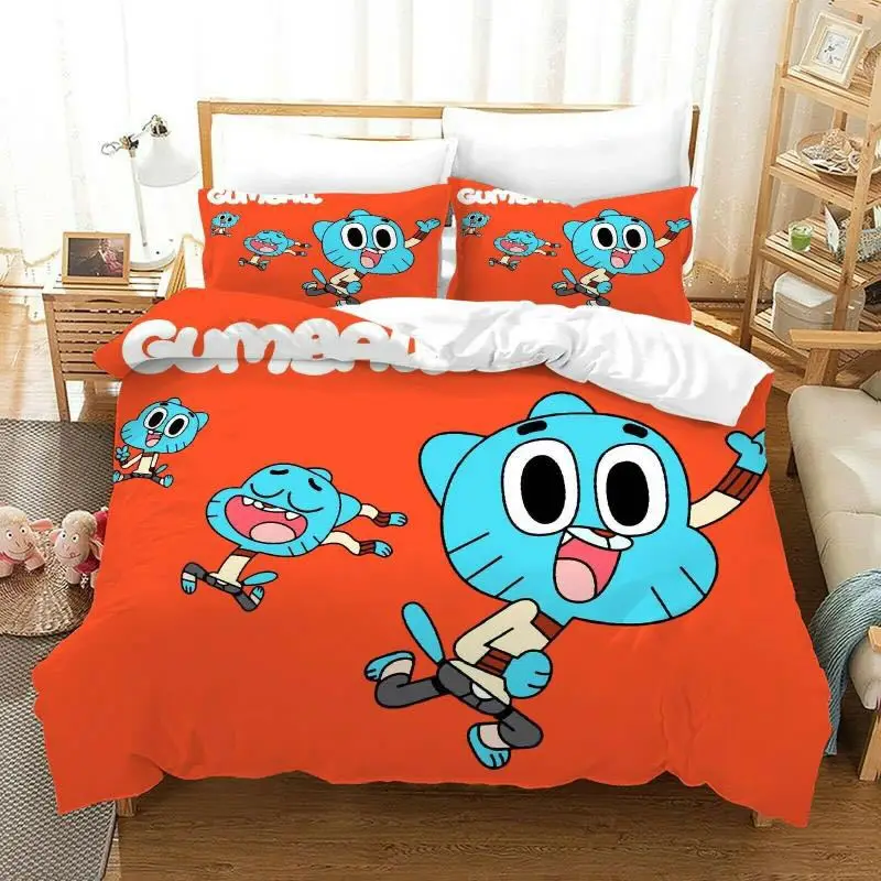 

Home 3D Forrest Gump Duvet Cover 3-piece Bedding Set with 2 Pillowcase Deep Water Fashion Double Queen-size Bed Customizable